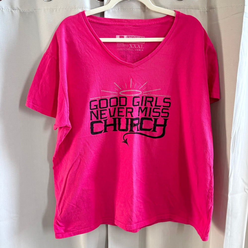 Eric Church Women T-Shirt XXXL V-Neck Graphic Wings Country Music Southern 20324